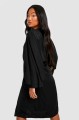 Czarna sukienka midi v neck (34)
