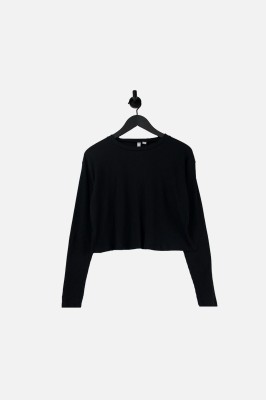 Czarny t-shirt długi rękaw (36)