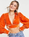 Welurowy top v neck (36)