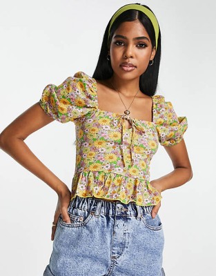 Kolorowy top wzór kwiaty (32)