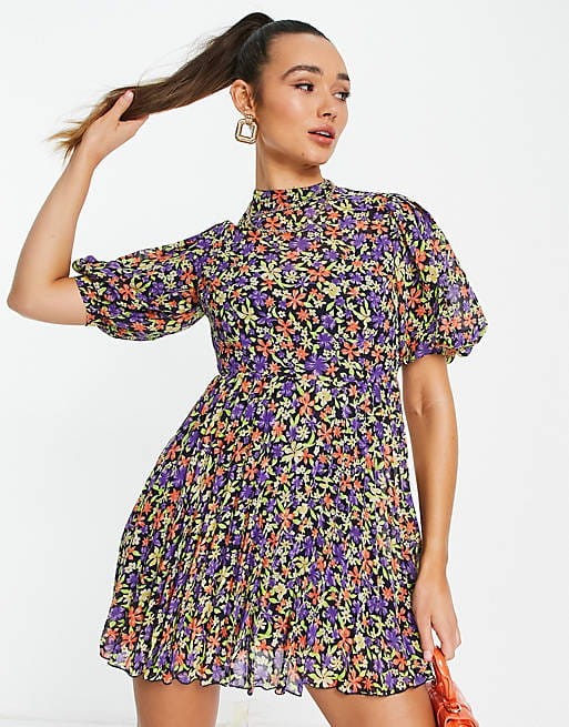 ASOS DESIGN – Plisowana sukienka mini z bufkami_yyt.jpg