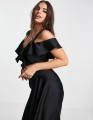 Czarna sukienka v neck (36)