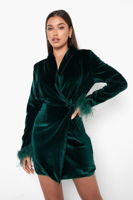 Ciemnozielona aksamitna sukienka (36)