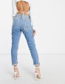Niebieskie mom jeans 7/8 (W26L28)