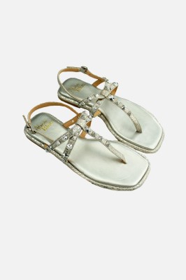 Srebrne sandały ćwieki BL2043 (37)