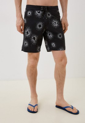 Czarne kąpielówki boardshort wzór (34)