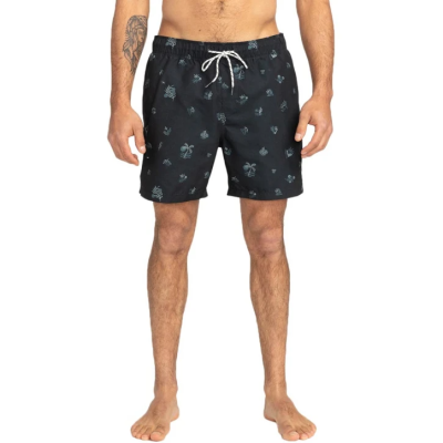 Czarne szorty kąpielowe wzór (S)