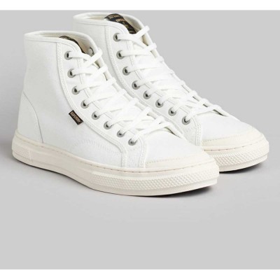 Śmietankowe wysokie tenisówki (40)