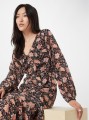 Czarna sukienka wzór v neck (M)