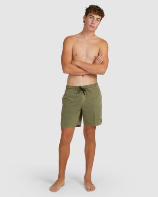 Khaki boardshorty logo (M)