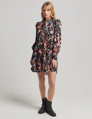 Czarna luźna sukienka wzór (38)