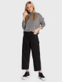 Czarne proste jeansy 7/8 (25)