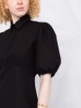 Czarna midi sukienka guziki (M)