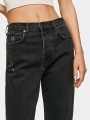 Czarne jeansy 7/8 dziury (30/28)