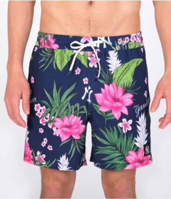 Granatowe spodenki plażowe wzór (XL)