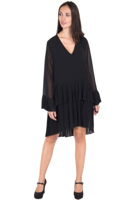 Czarna plisowana sukienka (S)