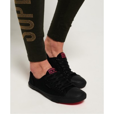 Czarne sznurowane tenisówki (37)