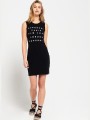 Czarna sukienka mini nadruk (40)