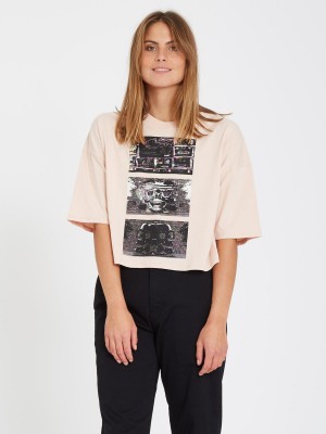 Krótki t-shirt nadruk (M)