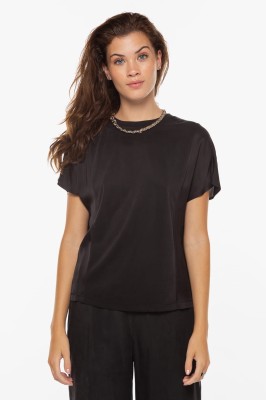 Czarny t-shirt krótki rękaw (40)