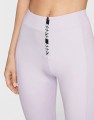 Liliowe legginsy logo zamek (XS)