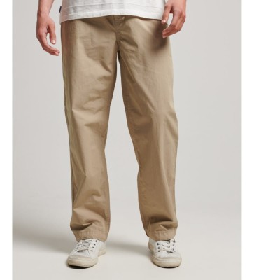 Beżowe proste spodnie (28/32)