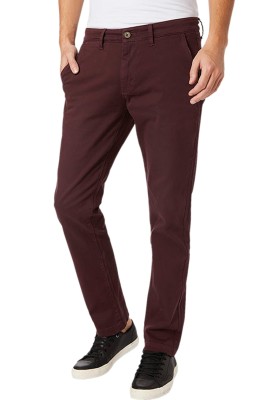 Burgundowe spodnie chinosy (30/34)