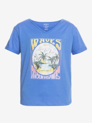 Niebieski t-shirt nadruk (14L)