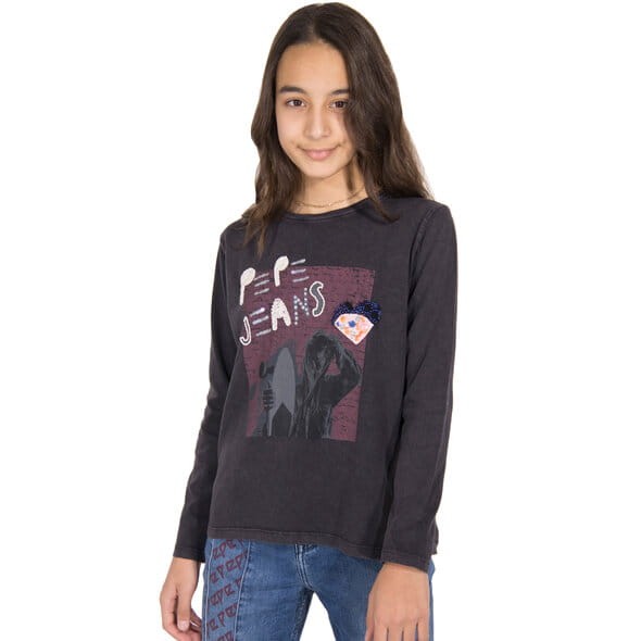 Grafitowa koszulka cekiny (12L)