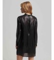 Czarna błyszcząca sukienka mini (36)