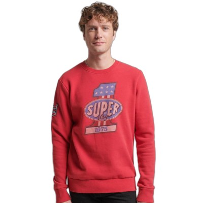 Czerwona bluza nadruk (M)