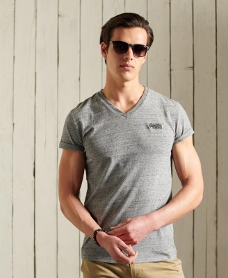 Szary t-shirt melanż (S)