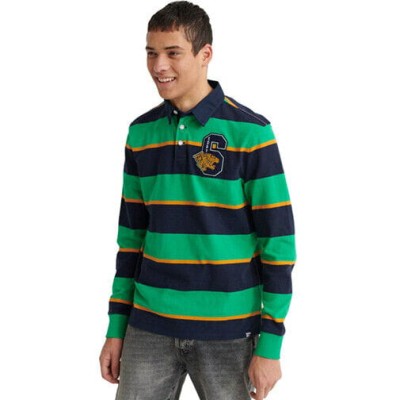 Kolorowa koszulka polo paski (M)