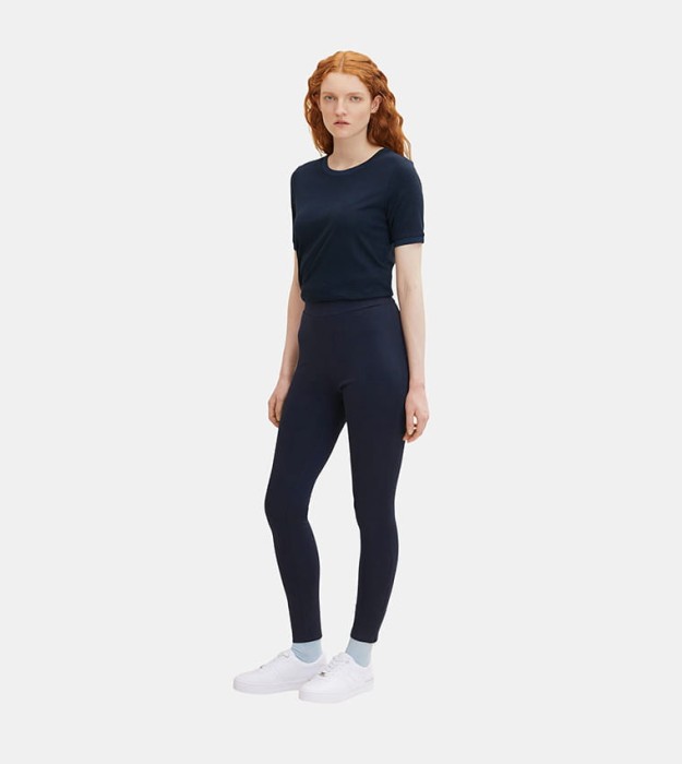 Granatowe legginsy zamki (XS)