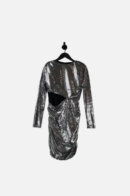 Srebrna sukienka cut out (40)