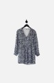 Popielata sukienka wzór zwierzęcy