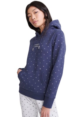 Granatowa bluza nadruk kaptur (42)