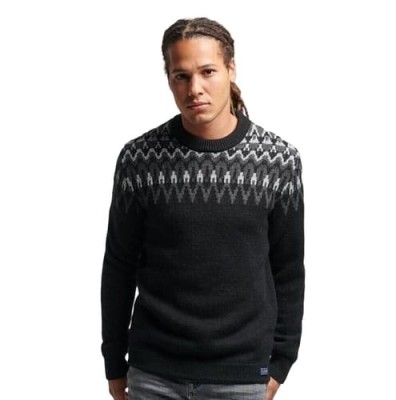 Czarny pleciony sweter (2XL)