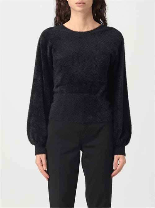 Czarny sweter odkryte plecy (M)