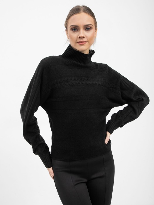 Czarny luźny sweter (XL)