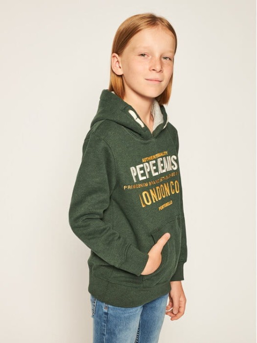 Zielona bluza melanż logo (16L)