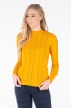 Musztardowy sweter stójka (XL)