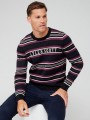 Czarny sweter paski (M)