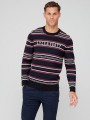 Czarny sweter paski (M)