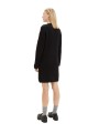 Czarna dzianinowa sukienka v neck (36)