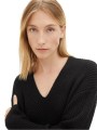 Czarna dzianinowa sukienka v neck (36)