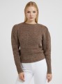 Brązowy melanżowy sweter (S)