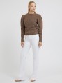 Brązowy melanżowy sweter (S)