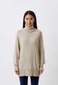 Beżowy luźny sweter golf (XS)
