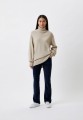Beżowy luźny sweter golf (XS)